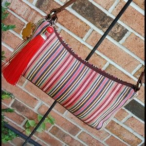 RELIC Striped Mini Baguette Shoulder Bag
